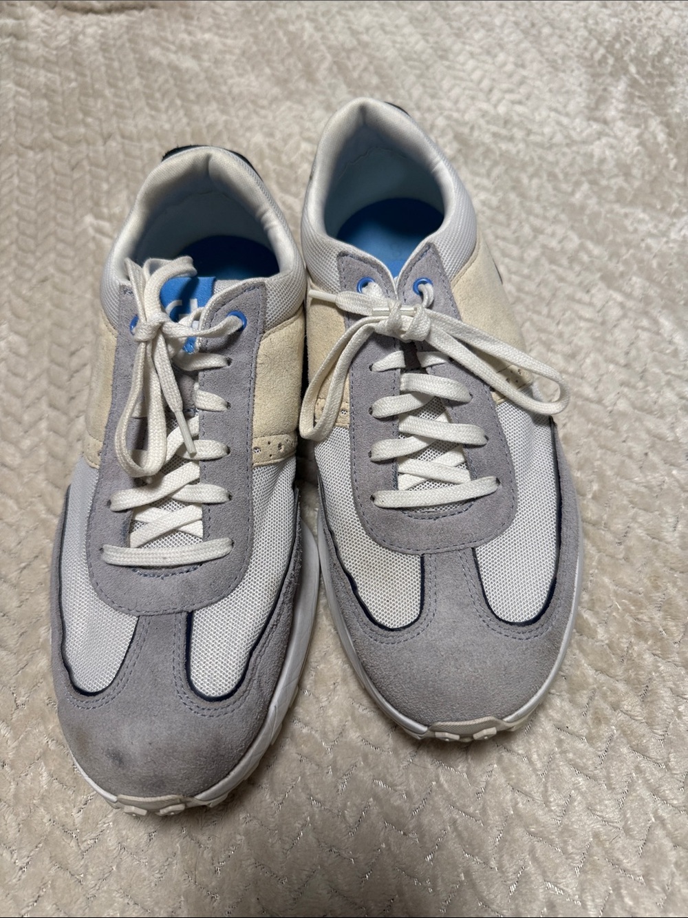 Cole Haan Women’s Casual Grey & White Lace-Up Sneakers